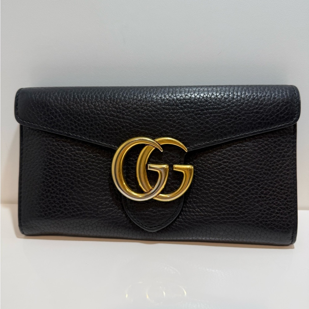 Gucci Black Marmont Leather Wallet